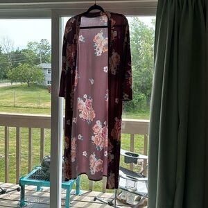 Long floral spring/summer cardigan size small